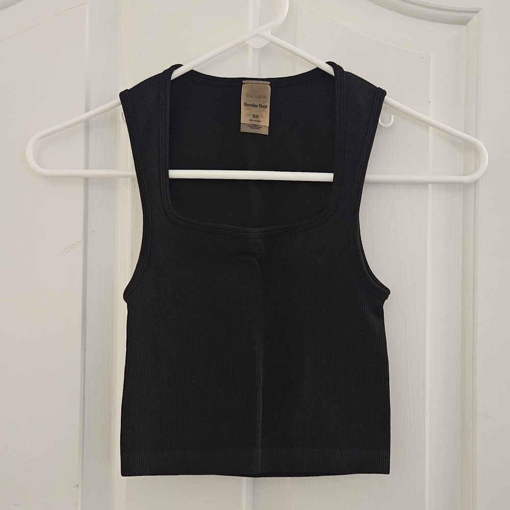 Aritzia Sunday Best Black Tank Top